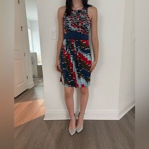 BCBGMaxAzria Multicolor Geometric Dress